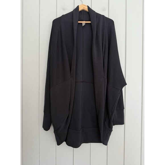 Spanx Airluxe Cocoon Open Front Cardigan XL Modal Blend Lightweight Cozy Black - Picture 1 of 6